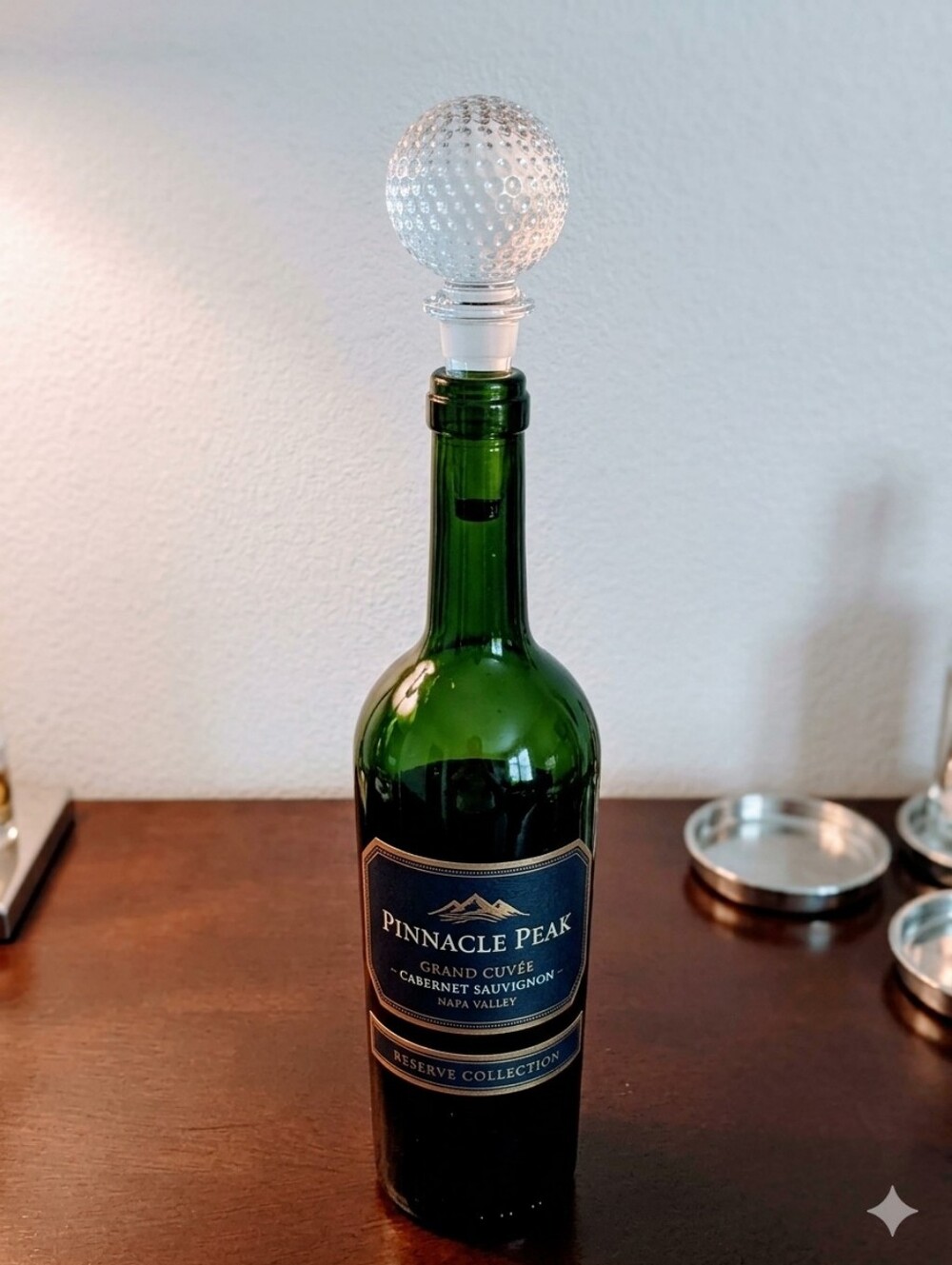 Tee Time Textured Glass Wine Stopper